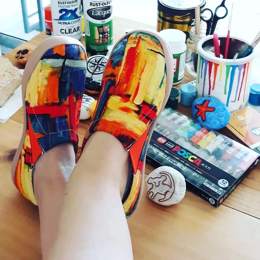 -Color Zone- Art Canvas Loafers for Women