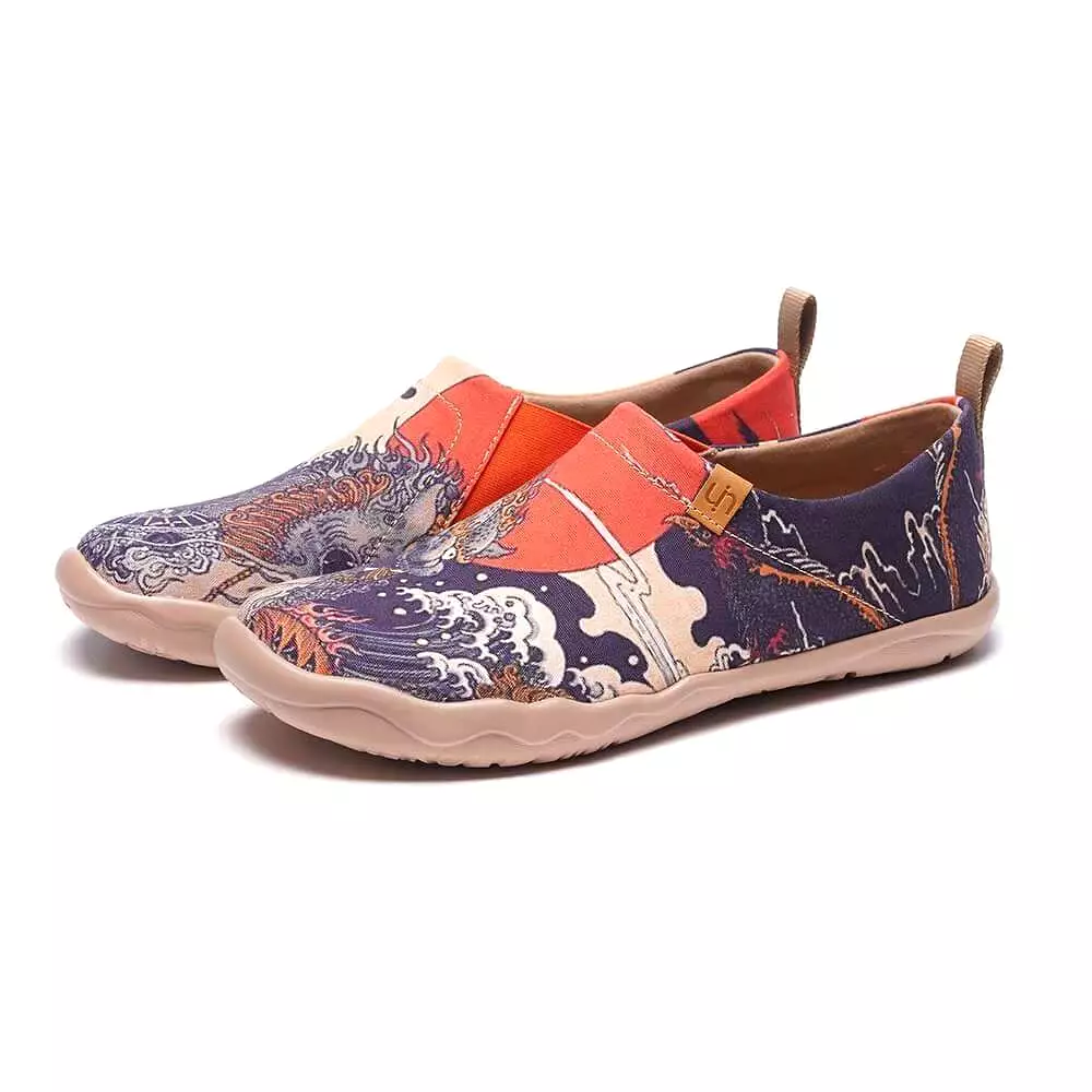 -Creature- Men Art Painted Canvas Fashion Loafers