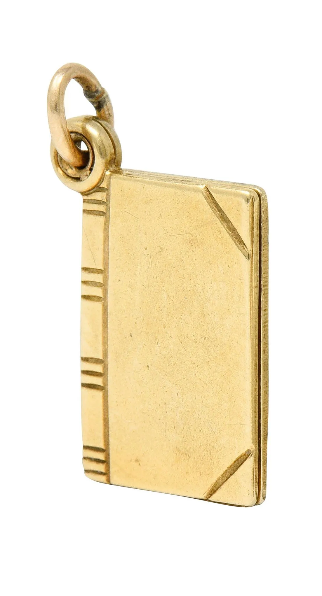 1940's Retro 10 Karat Gold I Love You Book Charm