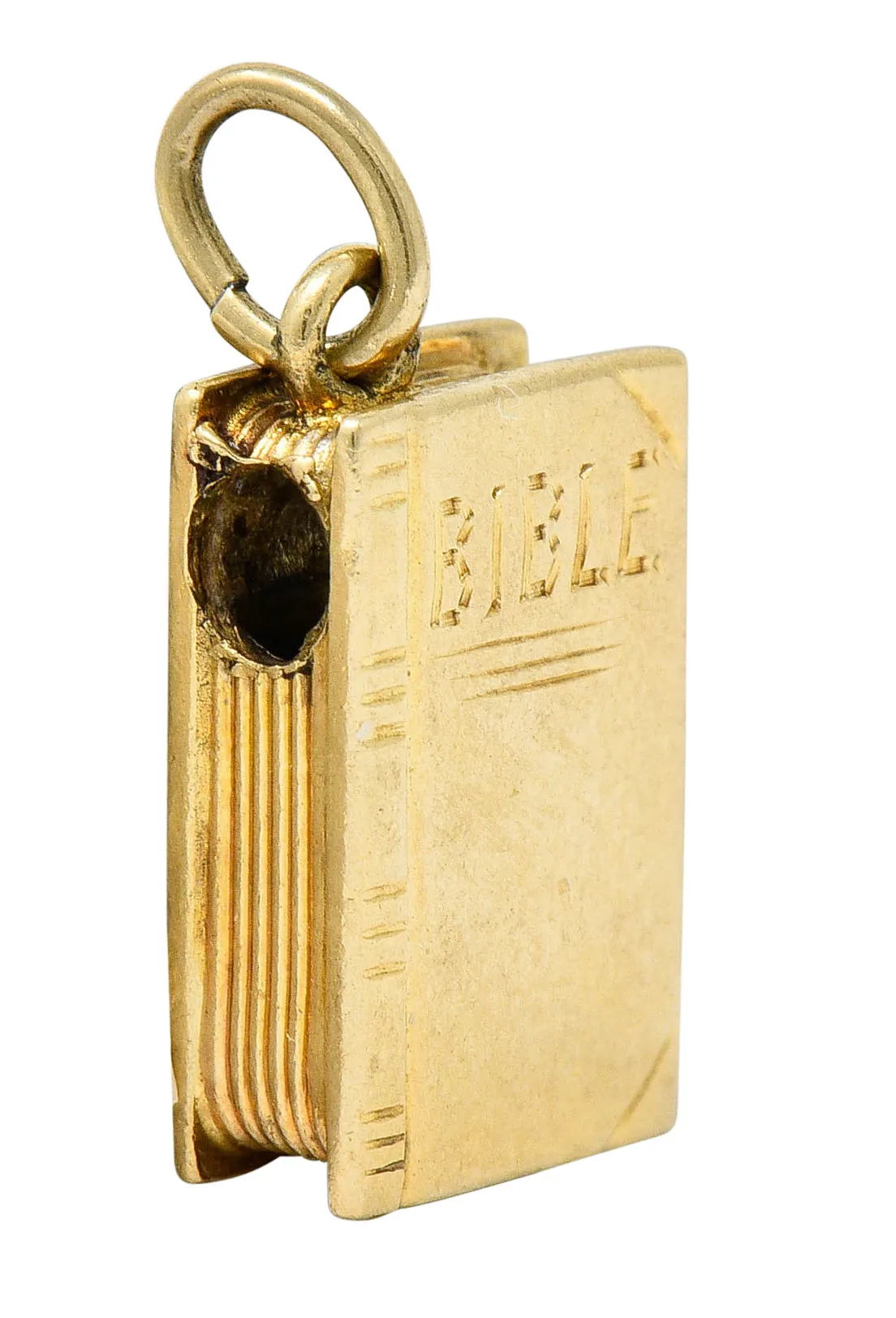 1940's Retro 14 Karat Gold Bible Charm