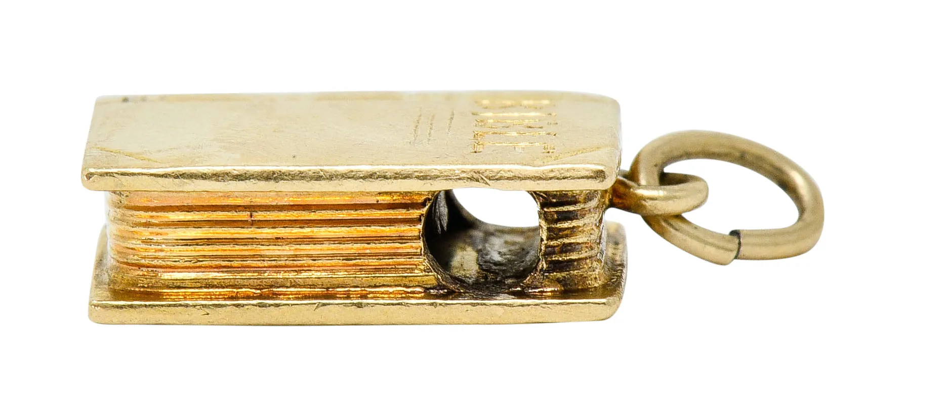 1940's Retro 14 Karat Gold Bible Charm