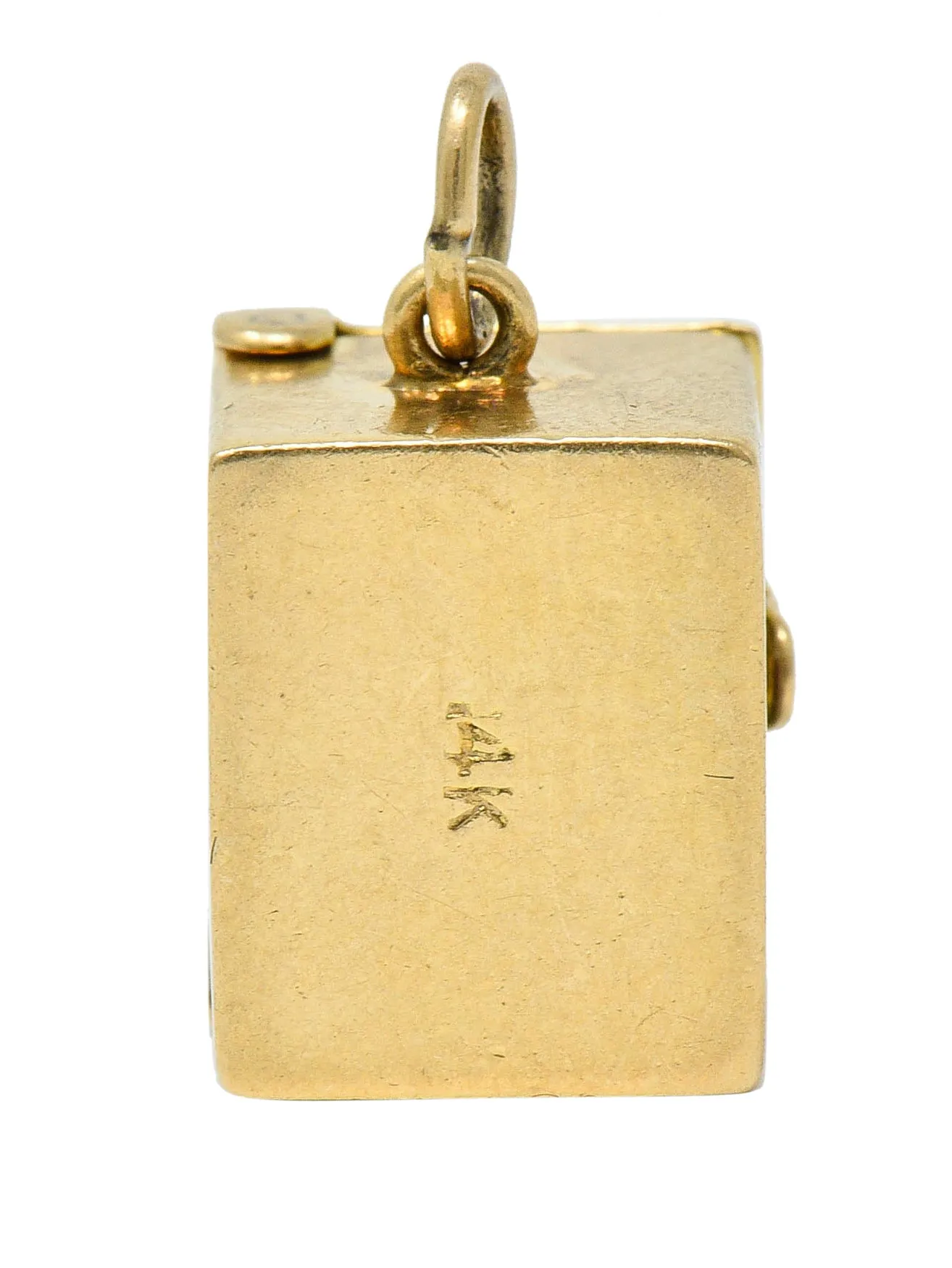 1940's Retro 14 Karat Gold Card Box & Cards Charm