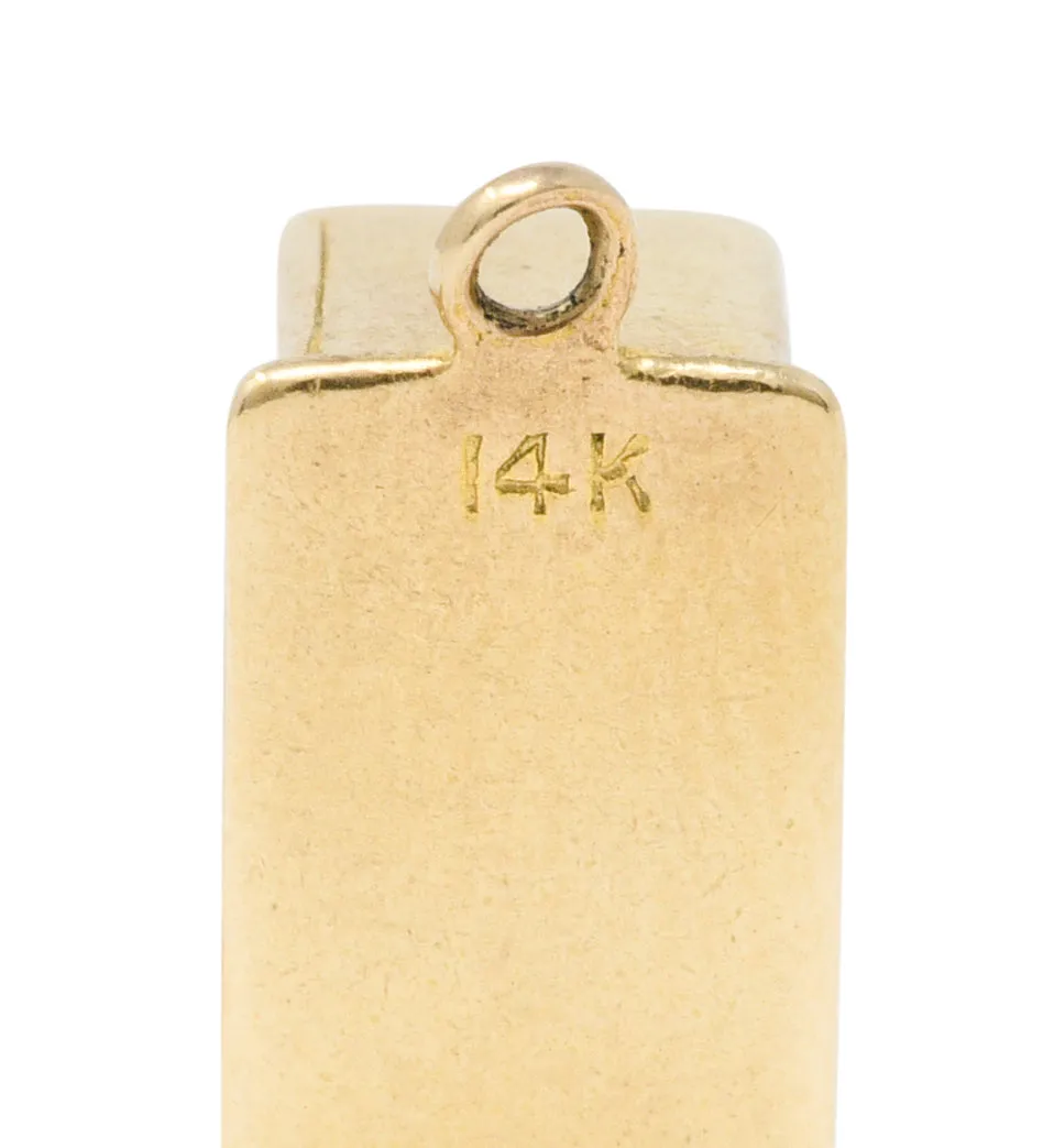 1940's Retro 14 Karat Gold Toaster Articulated Charm