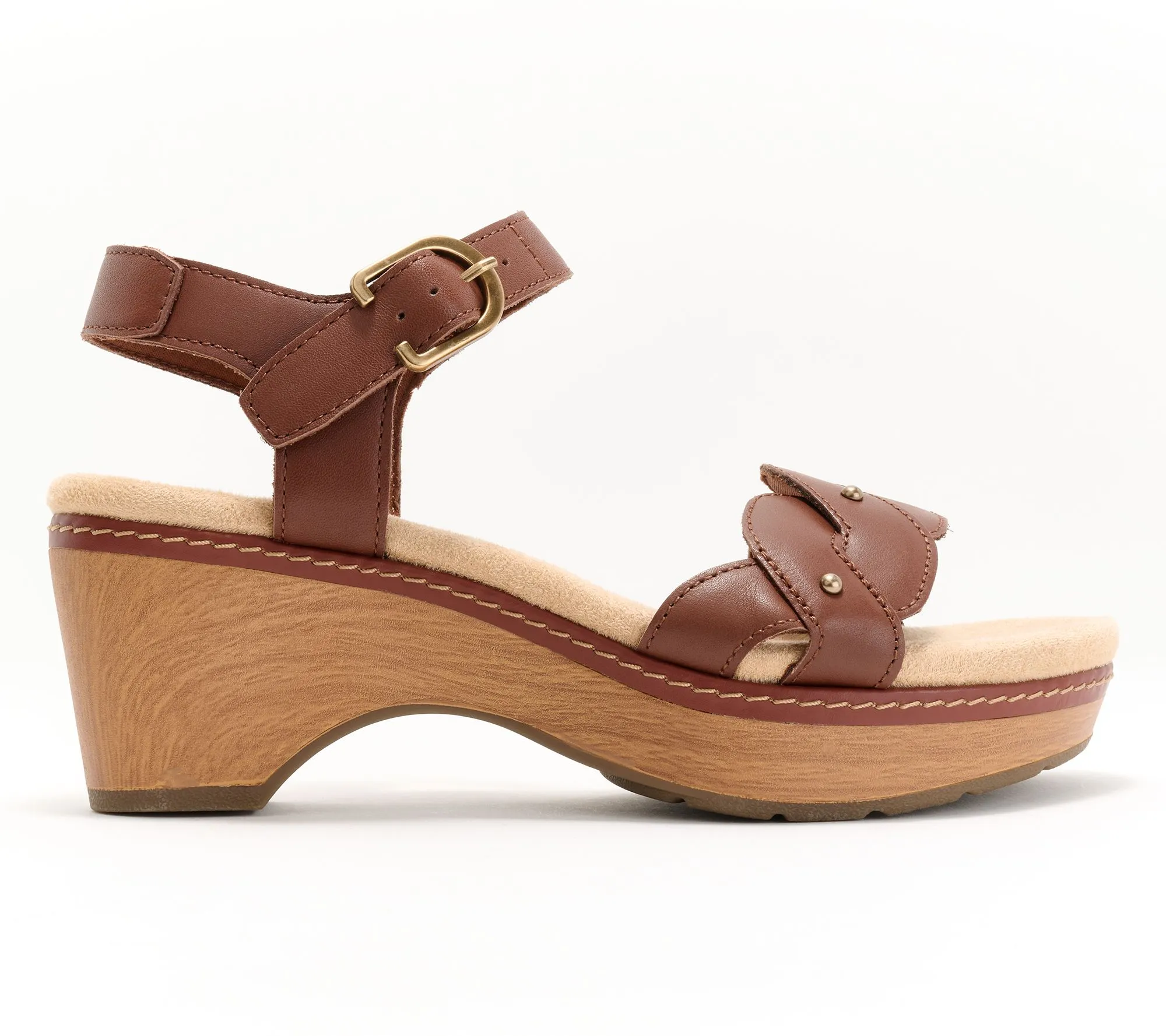 "As Is" Clarks Collection Leather Heeled Sandals Seannah Way