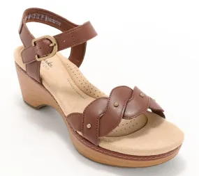 "As Is" Clarks Collection Leather Heeled Sandals Seannah Way