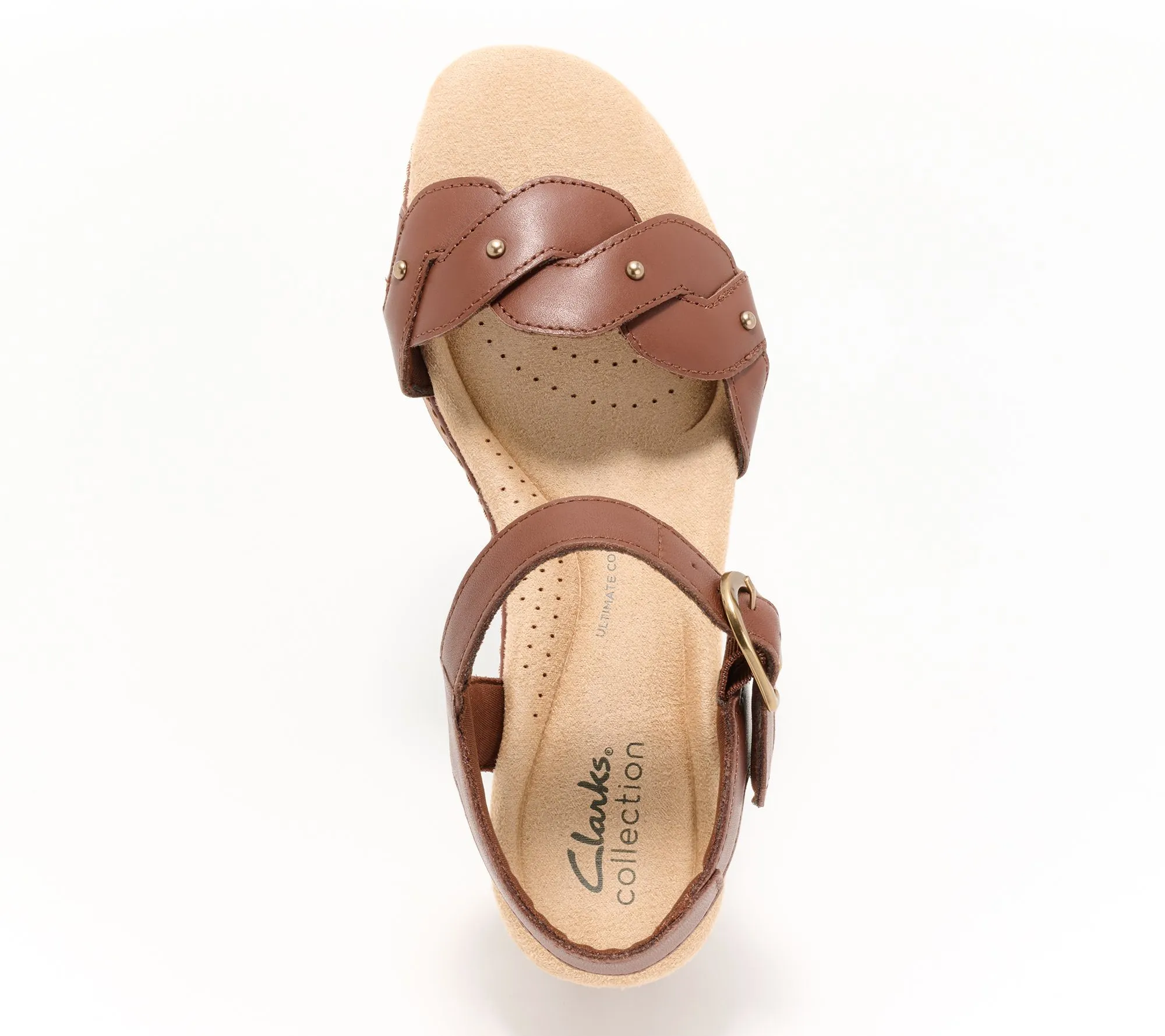 "As Is" Clarks Collection Leather Heeled Sandals Seannah Way