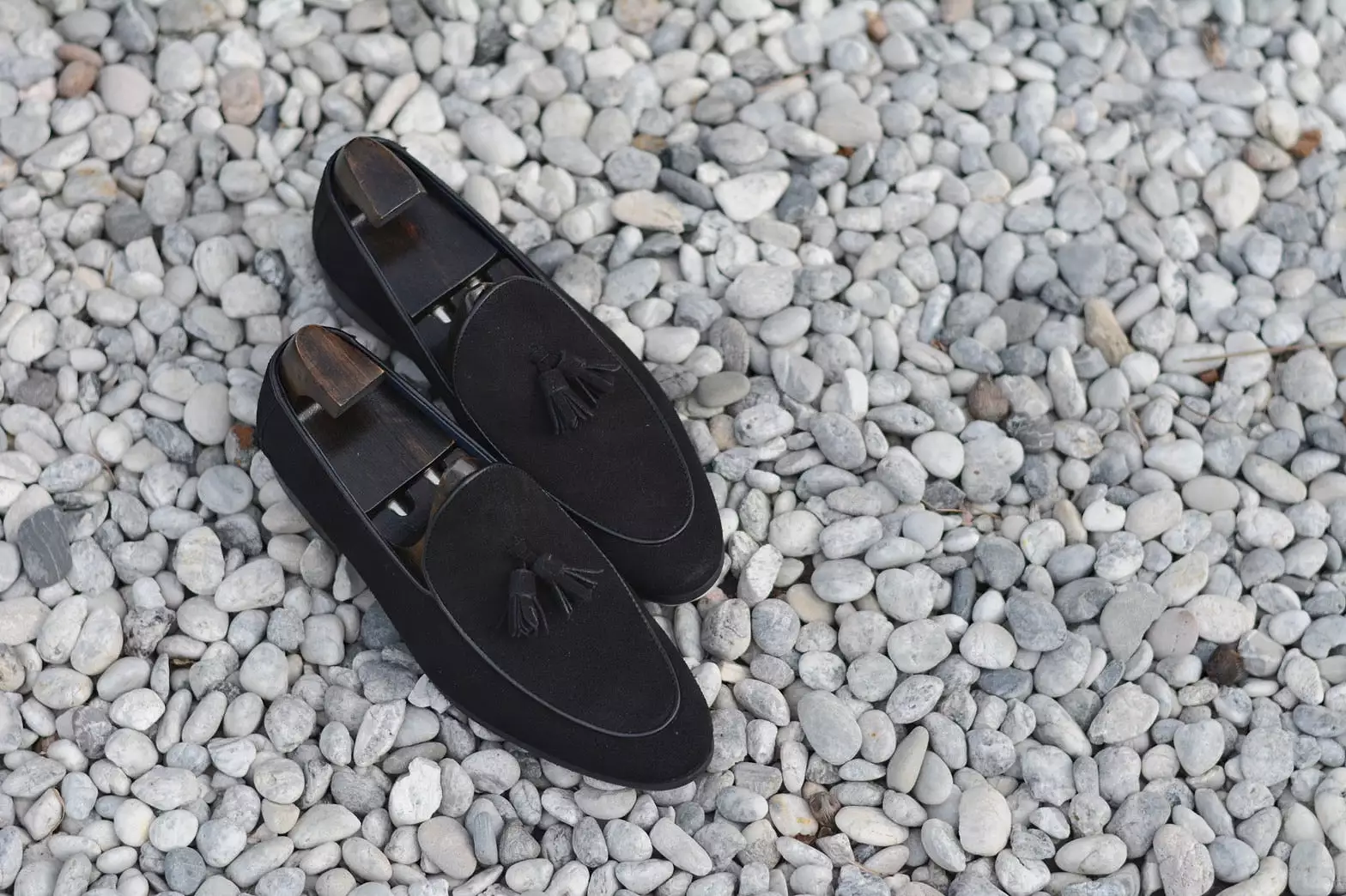 503-2 Belgian Loafers Suede Black