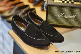 503-2 Suede Black Belgian Loafers