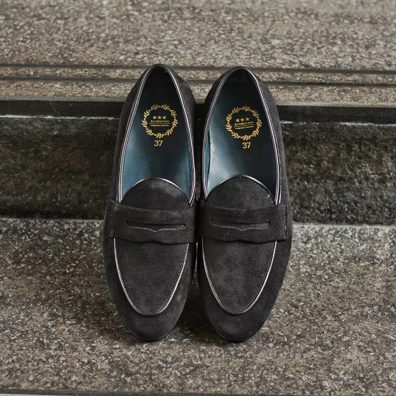 509-2 Belgian Loafers Suede Black