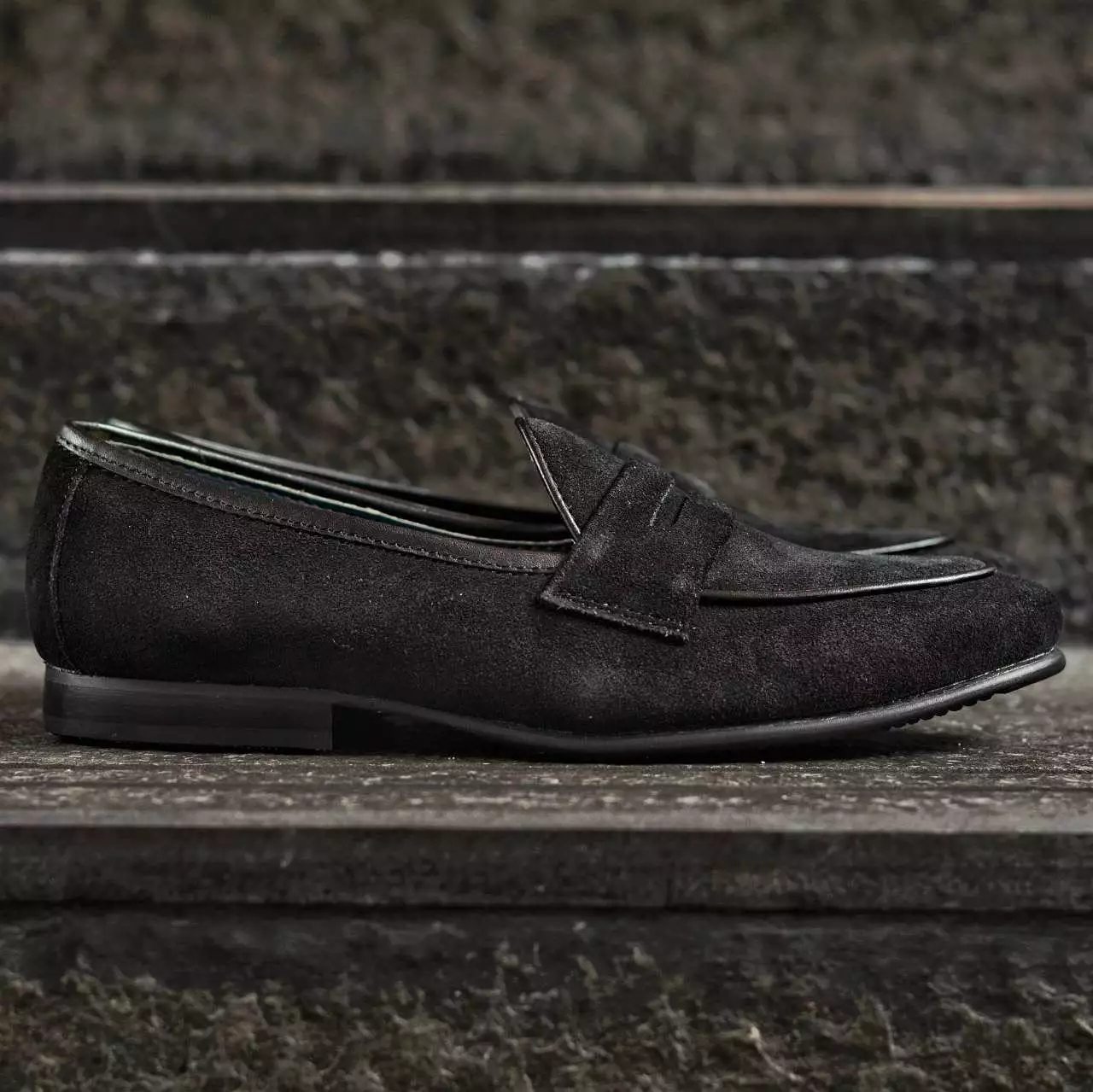 509-2 Belgian Loafers Suede Black