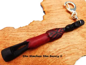 African Wooden Keychain Carved  Kwanzaa Gift Ideas Black Owned Business