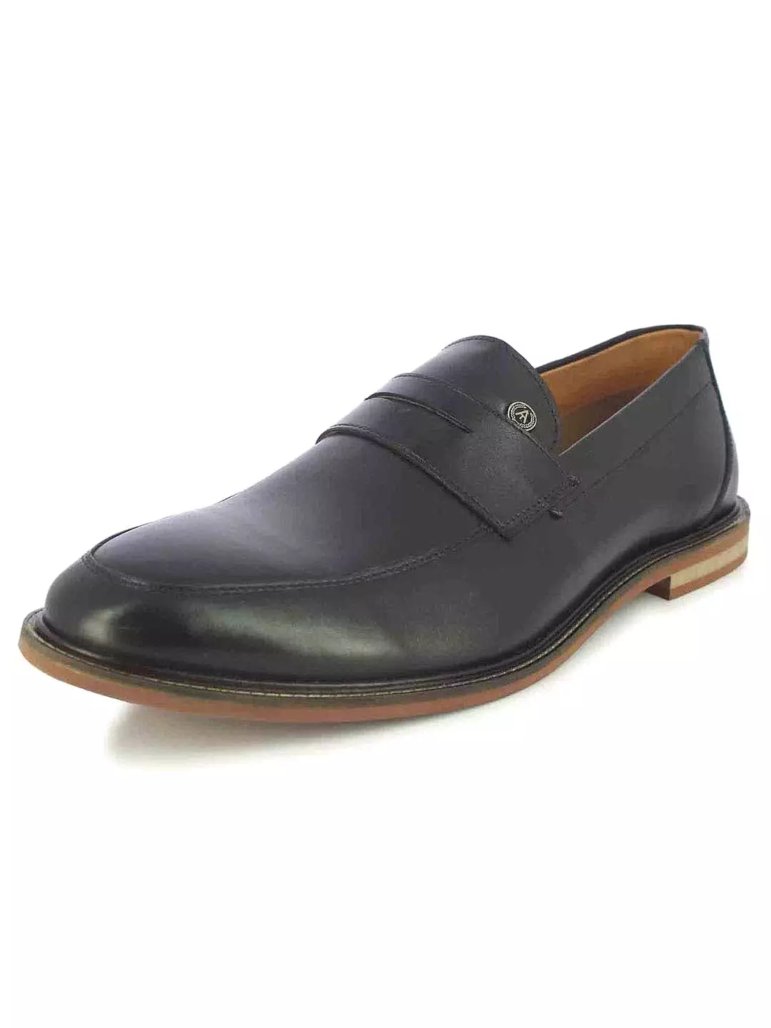 Alberto Torresi Carlisle Men's Black Penny Loafers