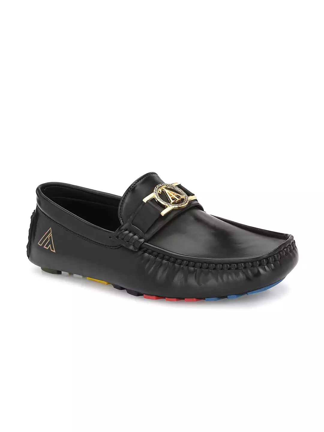 Alberto Torresi Creaseless Burnish Alpha Diver Black Loafers For Men