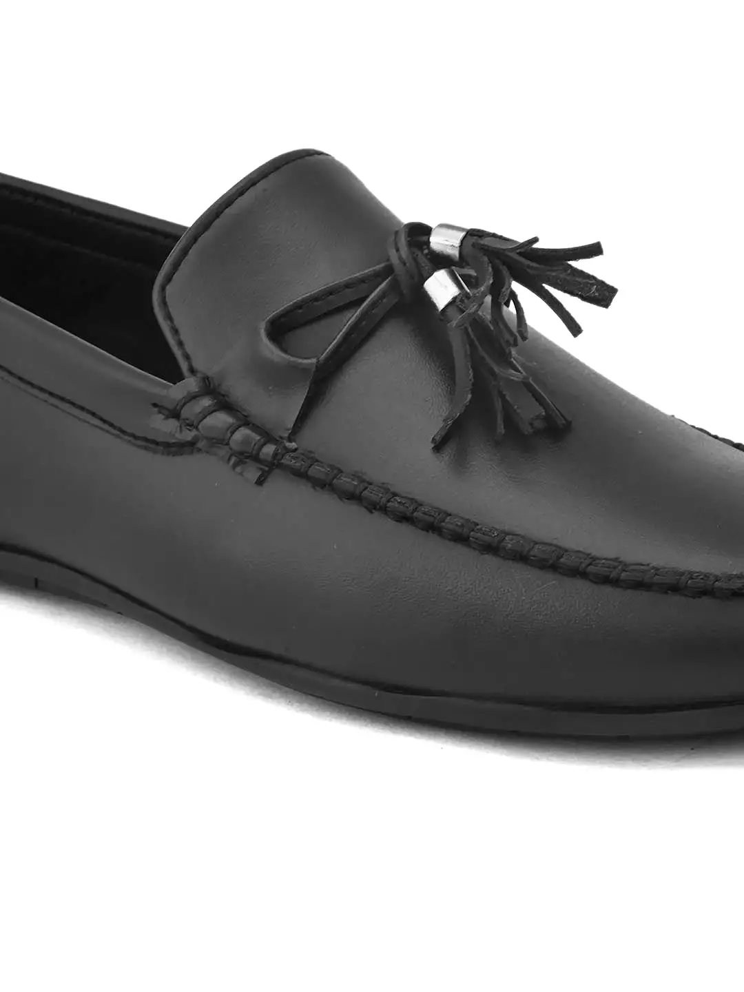 Alberto Torresi Synthetic Black Loafers For Men