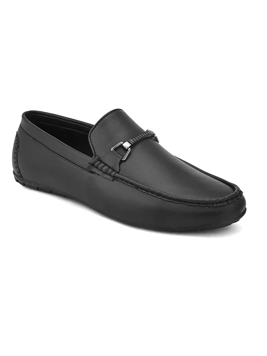 Alberto Torresi Synthetic Black Loafers For Men