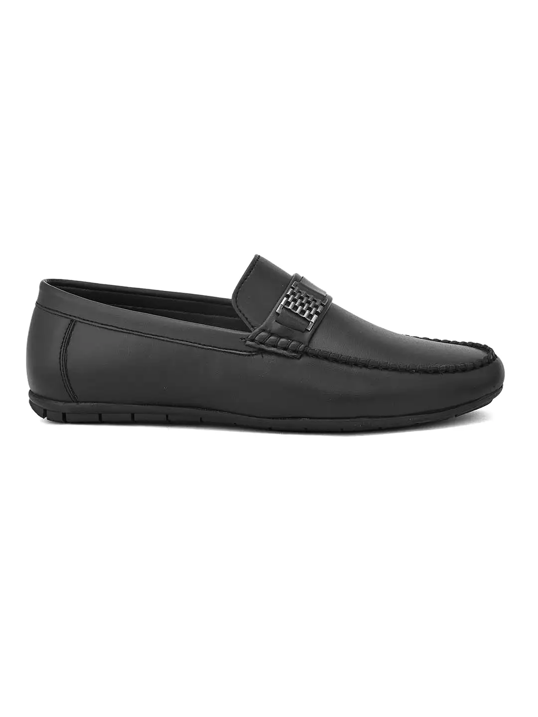 Alberto Torresi Synthetic Black Loafers For Men