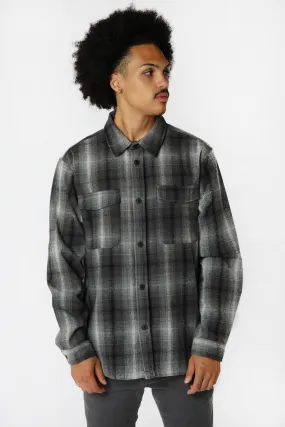 Amnesia Mens Cotton Plaid Button-Up