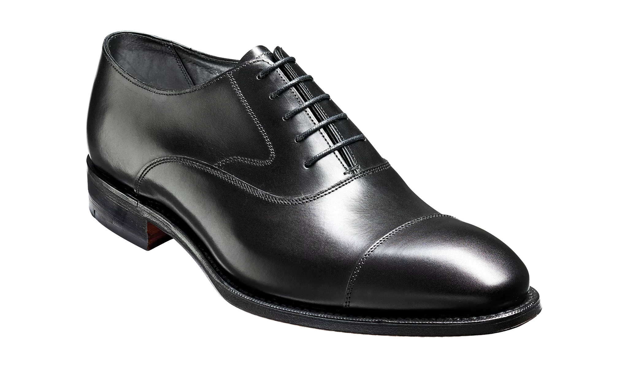 Barker Falsegrave Oxford Calf Leather Shoes - Black Calf