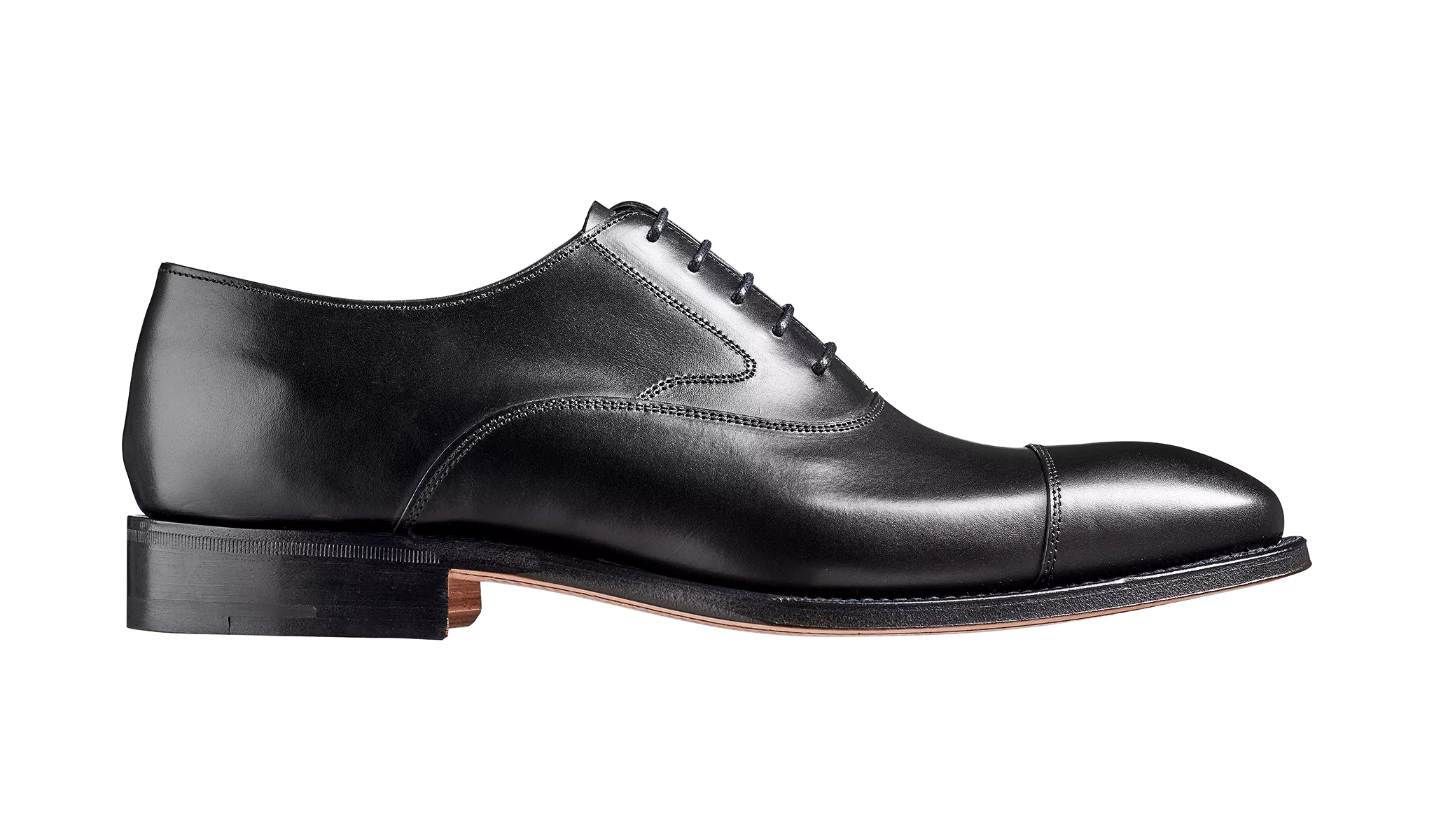 Barker Falsegrave Oxford Calf Leather Shoes - Black Calf