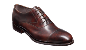 Barker Falsegrave Oxford Calf Leather Shoes - Dark Brown Shadow Calf