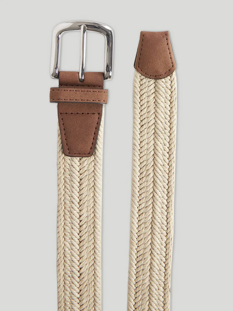 Ben Sherman - Woven Cotton Belt - Tan/Cream