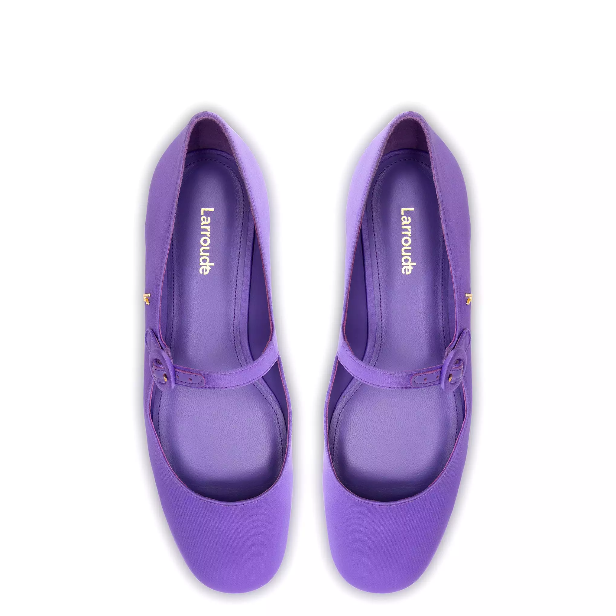 Blair Ballet Flat In Violet Satin