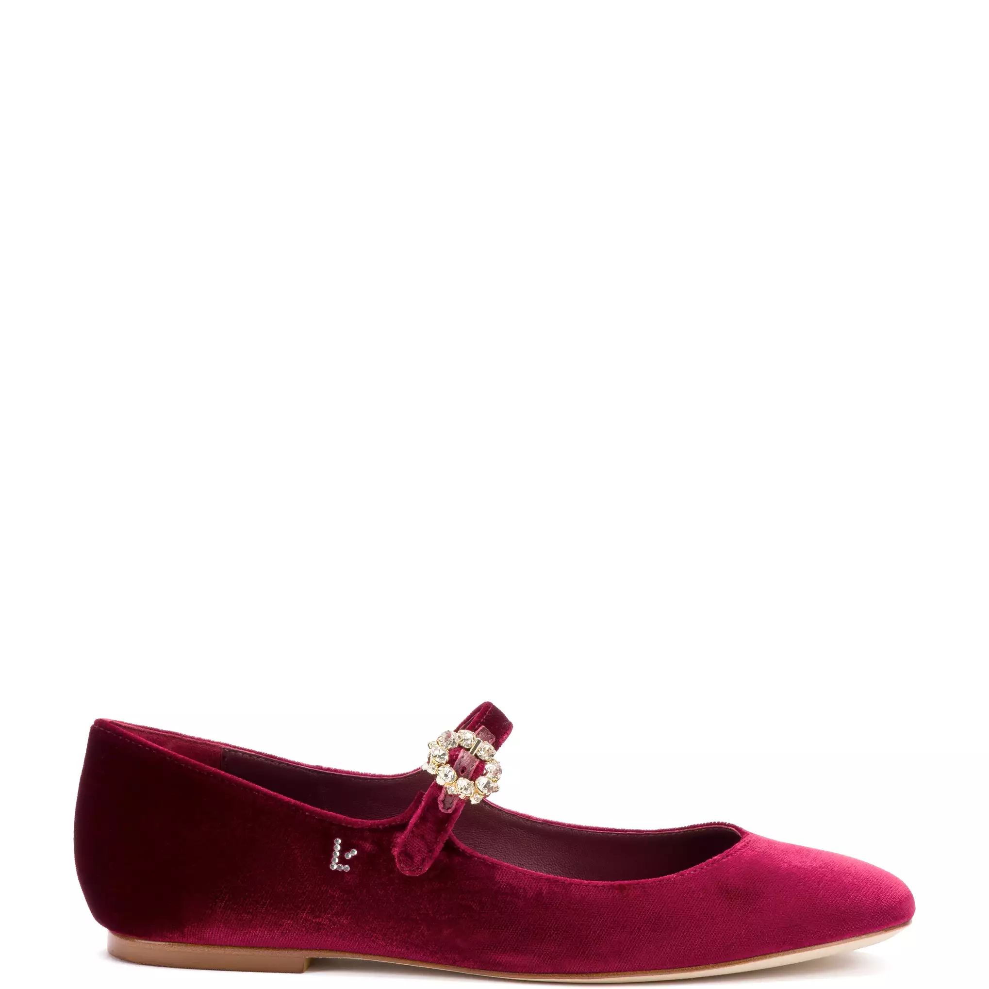 Blair Ballet Flat In Wine Velvet