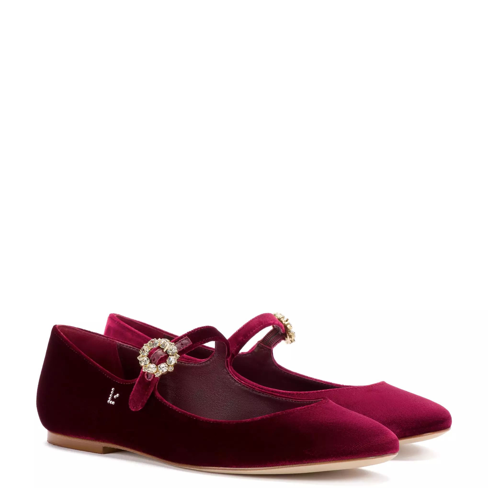 Blair Ballet Flat In Wine Velvet