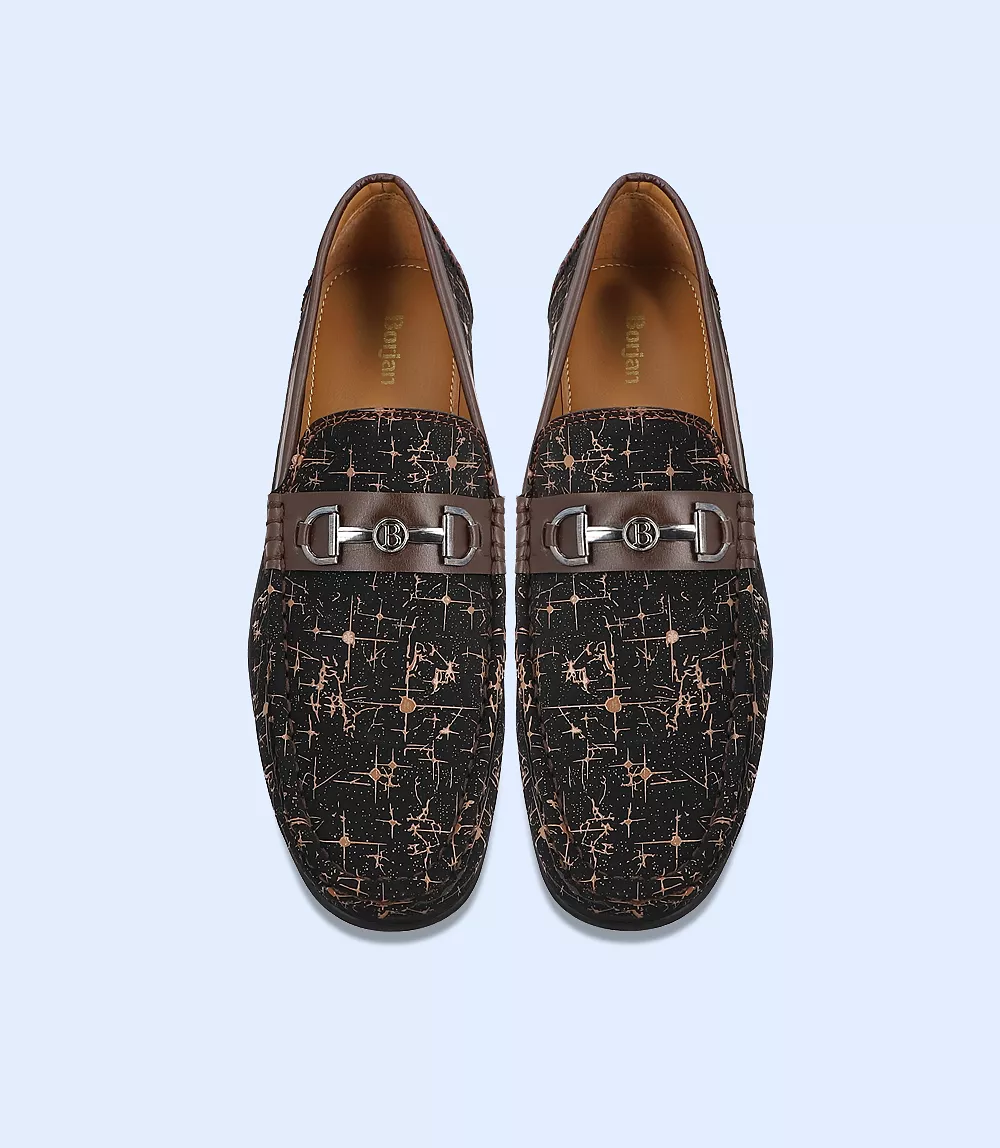 BM5236-BLACK/TAN-Men Loafers