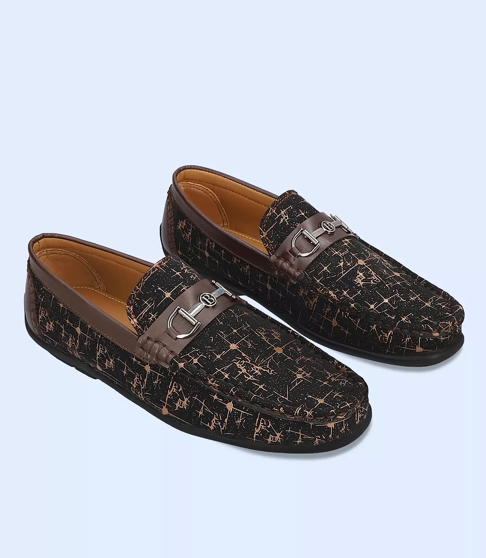 BM5236-BLACK/TAN-Men Loafers