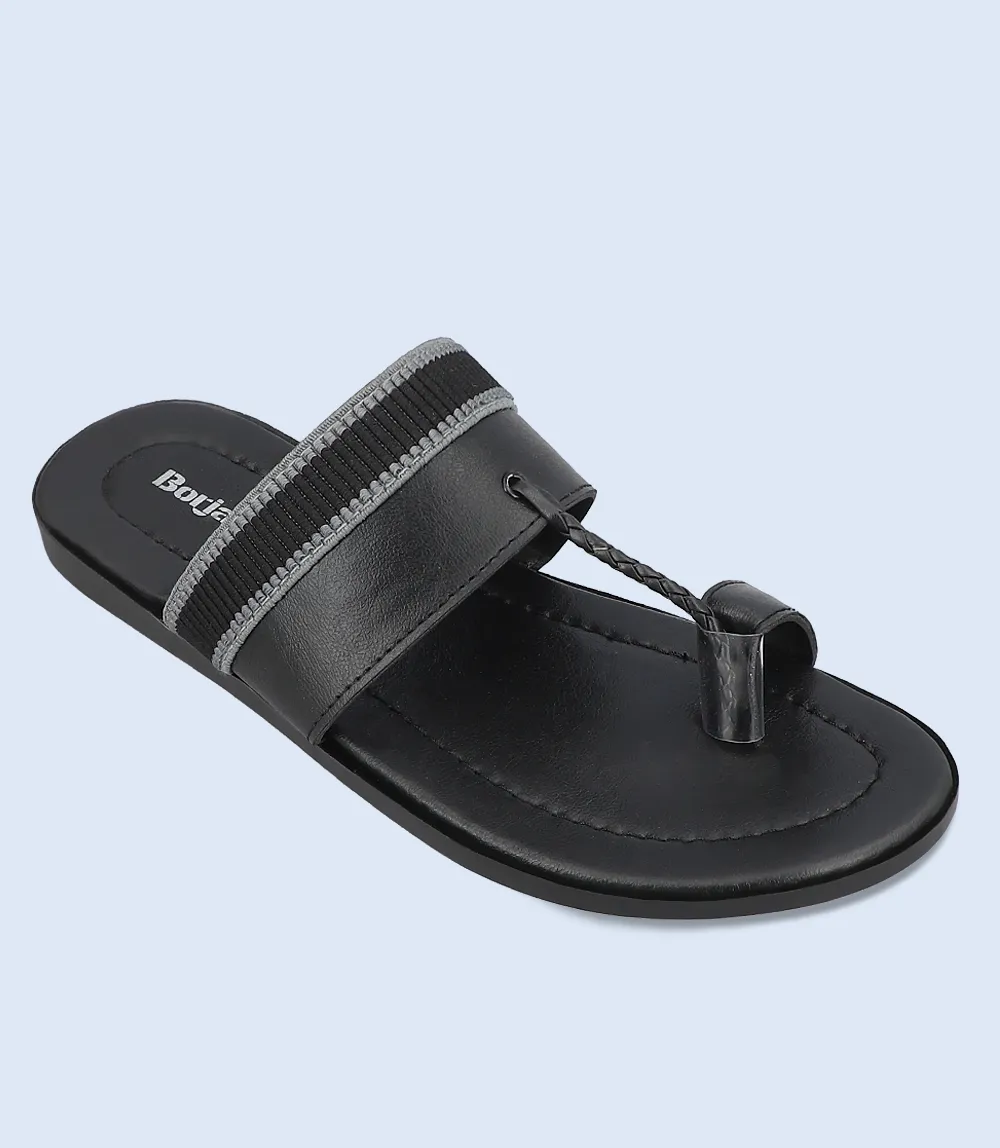 BM5675-BLACK-Men Chappal