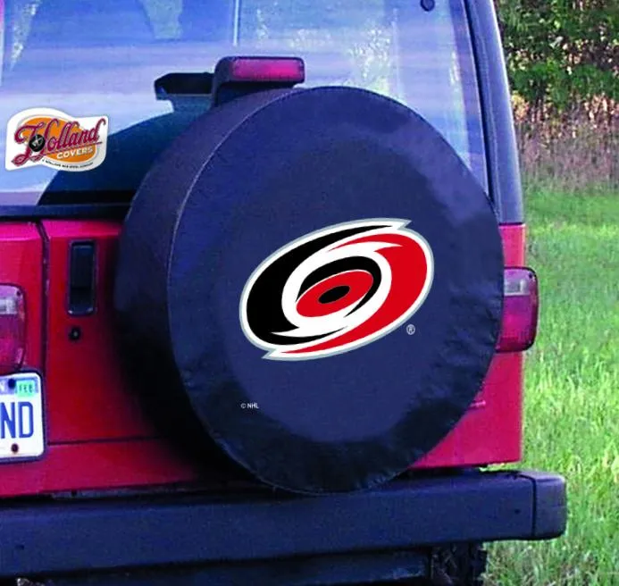 Carolina Hurricanes HBS Black Vinyl Fitted Spare Car Tire Cover