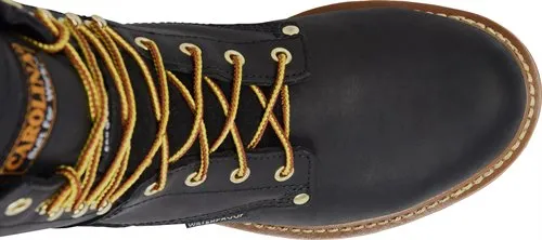 Carolina Men's Spruce 8 Waterproof Soft Toe Logger Boot_Black