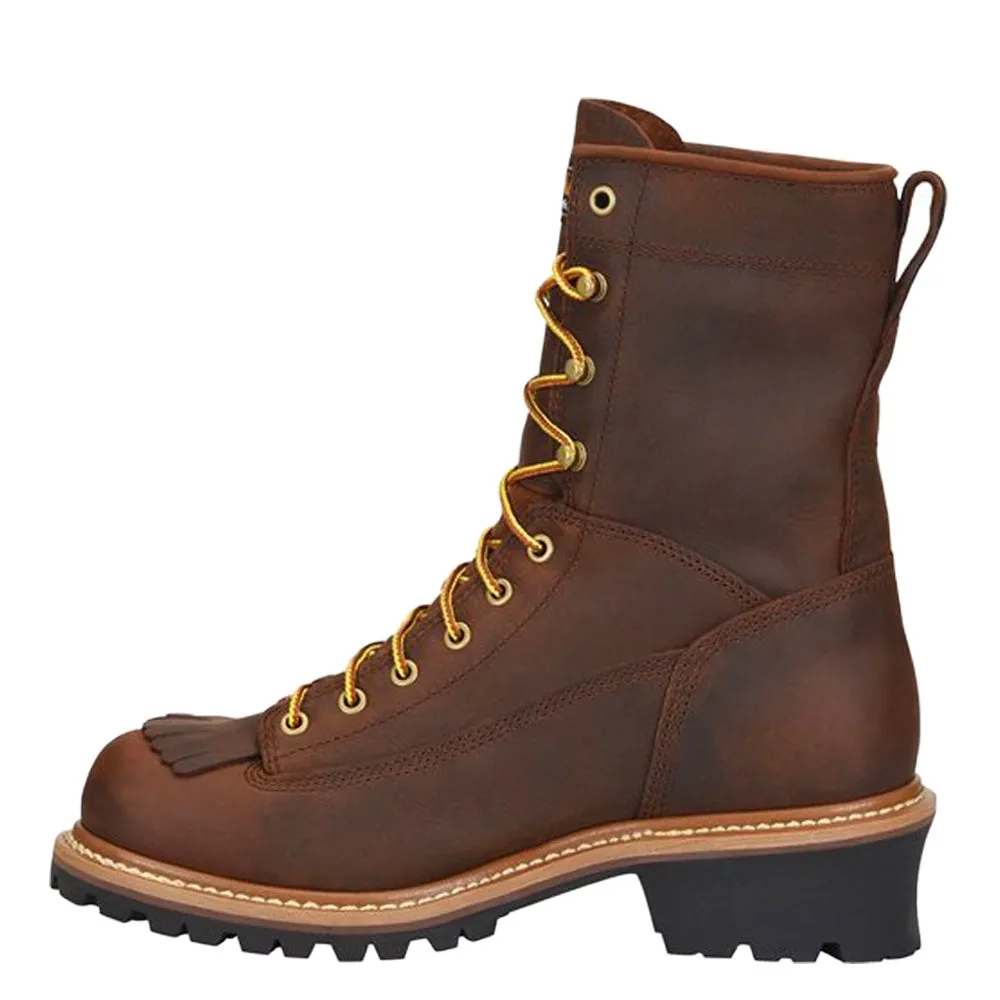 Carolina Men's Spruce 8 Waterproof Steel Toe Logger Boot_Brown