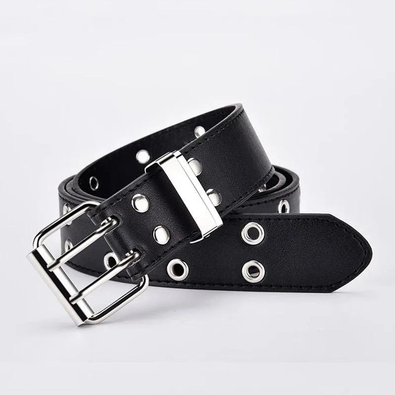 Chain Leather Pin Buckle Belt