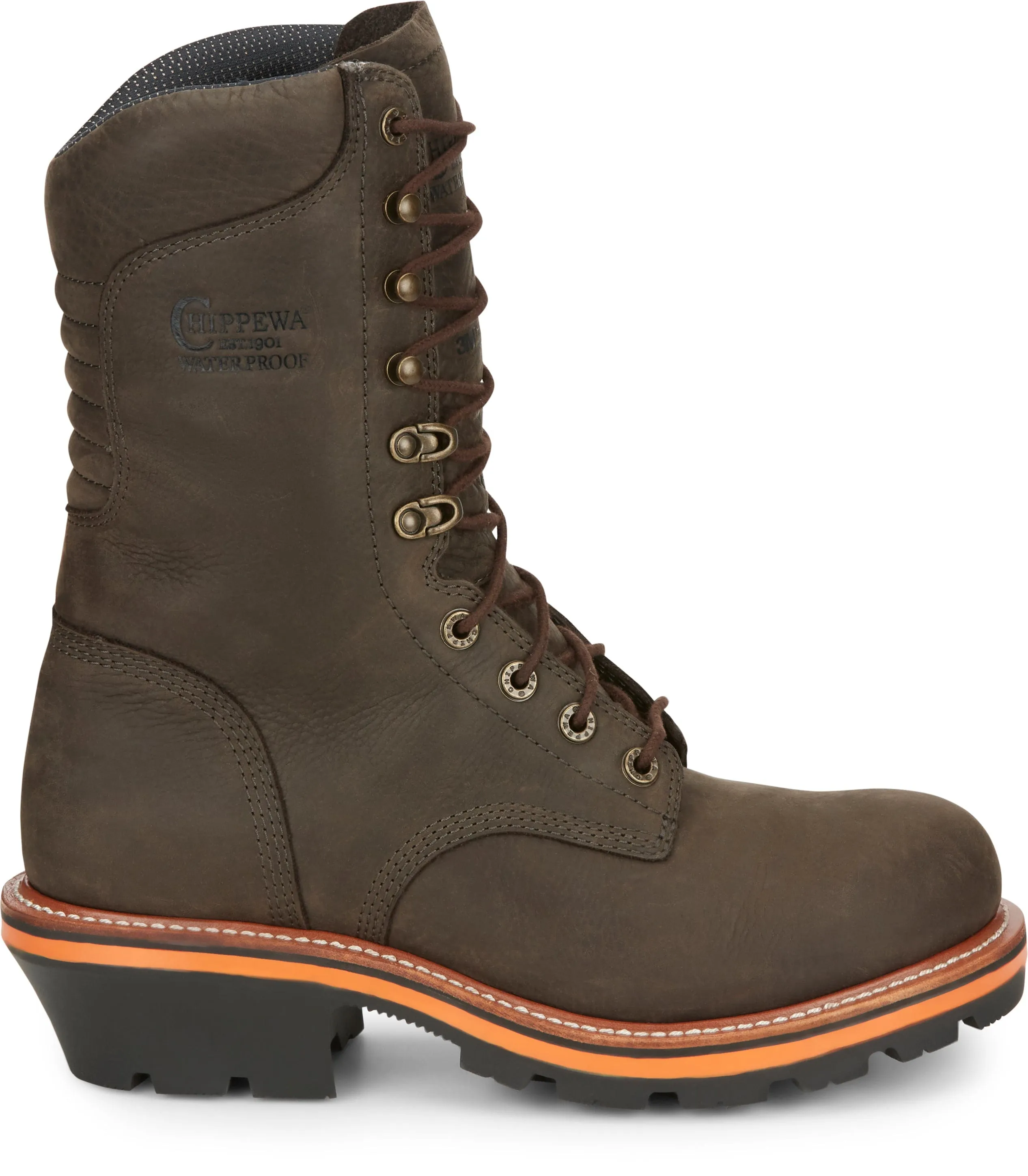 Chippewa Men's Thunderstruck Brown Waterproof Insulated Lace-Up Work Boots TH1032