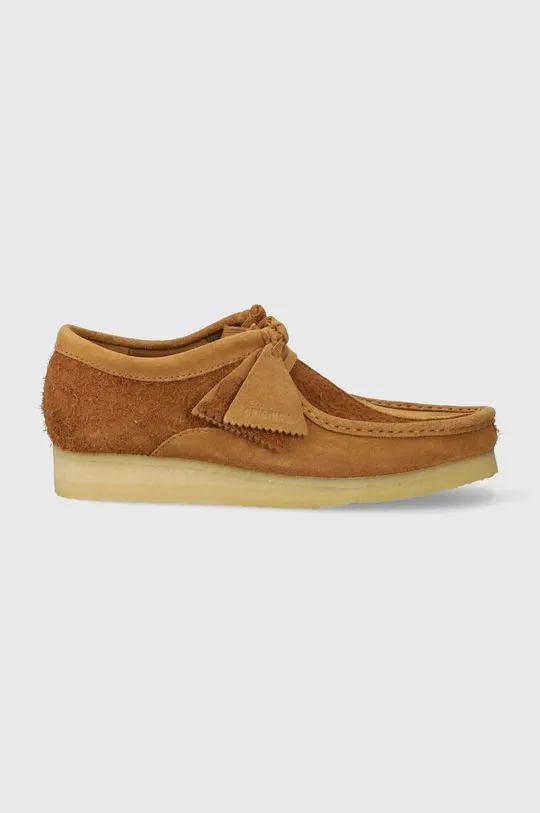 Clarks Originals suede shoes Wallabee men's brown color 26175917