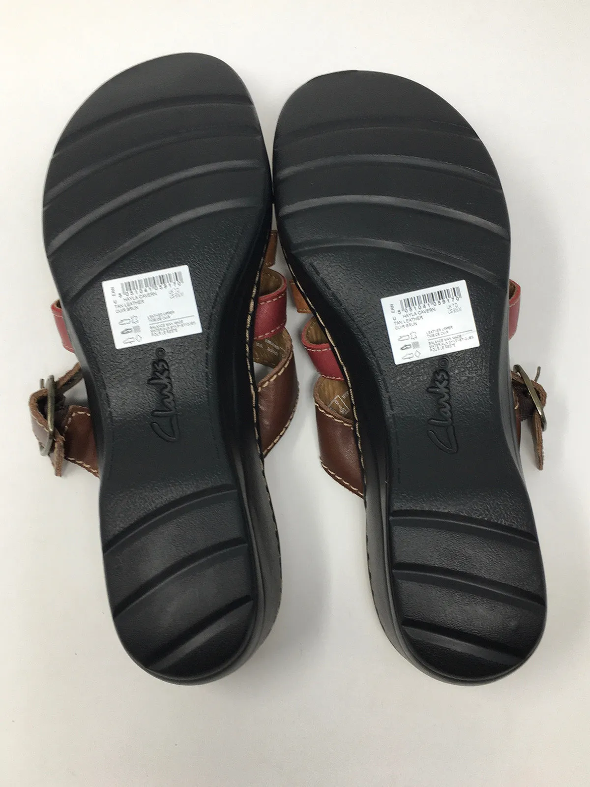 Clarks Size 9.5 Tan Multi Sandals NWOB