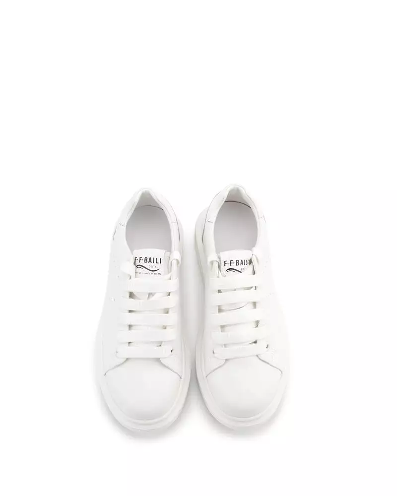 Classic  Lightweight Leather Walking Platform Sneakers