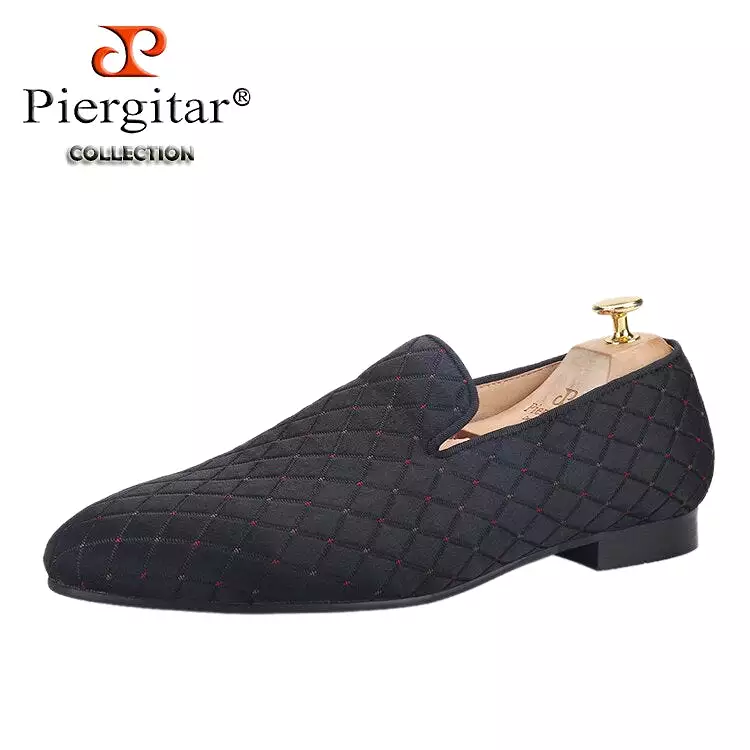 Classic Style Men Loafers Black Cotton Lattice Men Casual Shoes