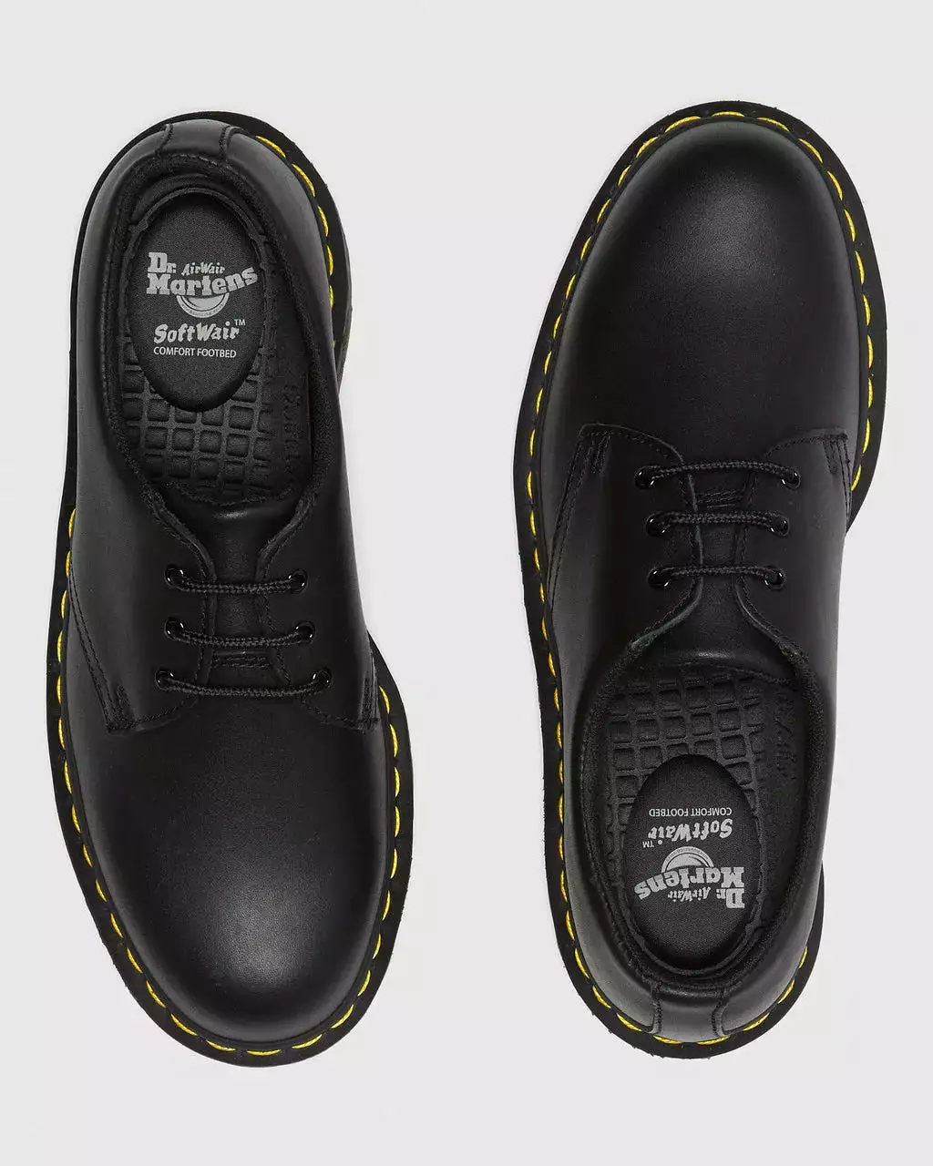 Doc Martens UNISEX 1461 SLIP RESISTANT LEATHER OXFORD SHOES (BLACK INDUSTRIAL FULL GRAIN)