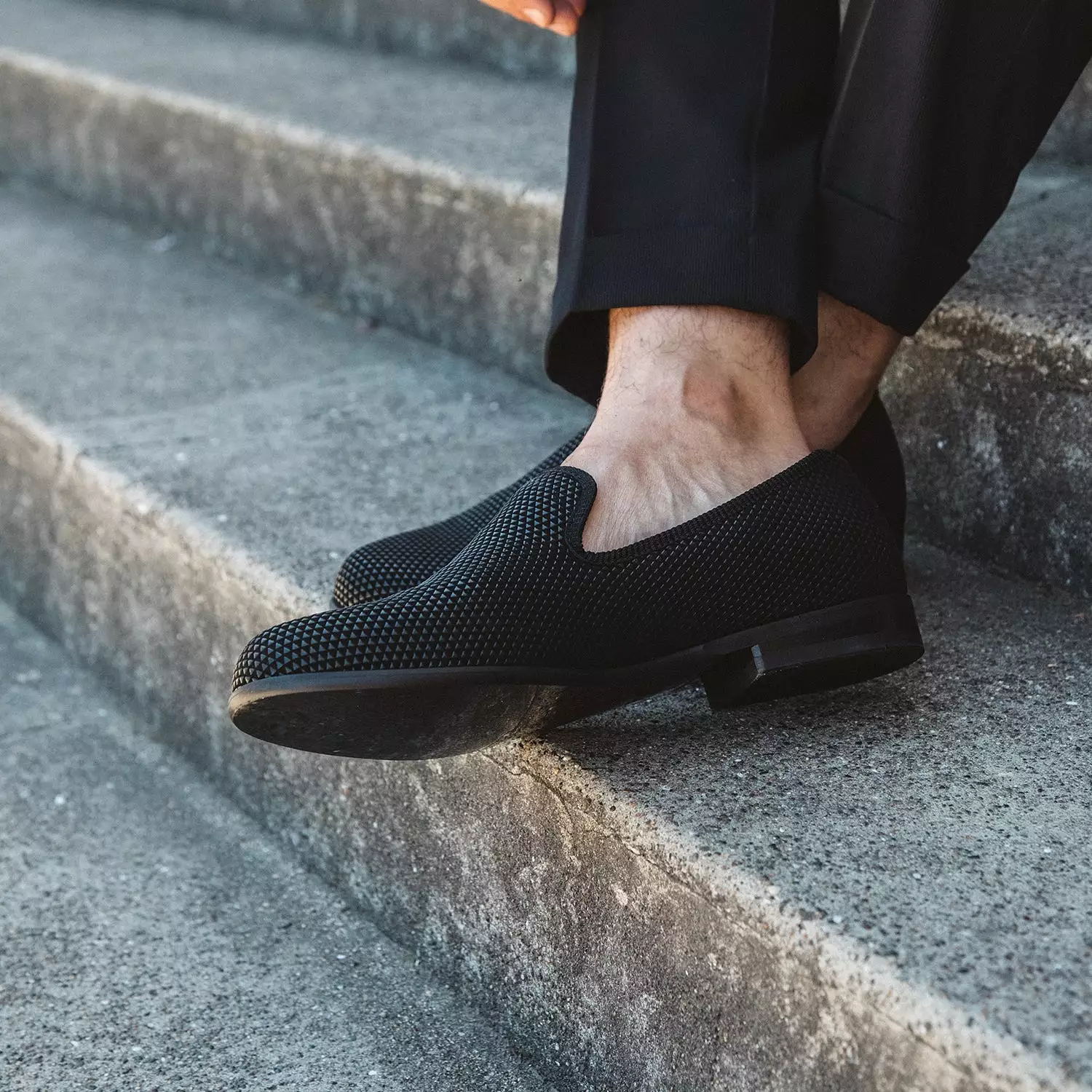 Duke Pyramid Black Loafer - Men's