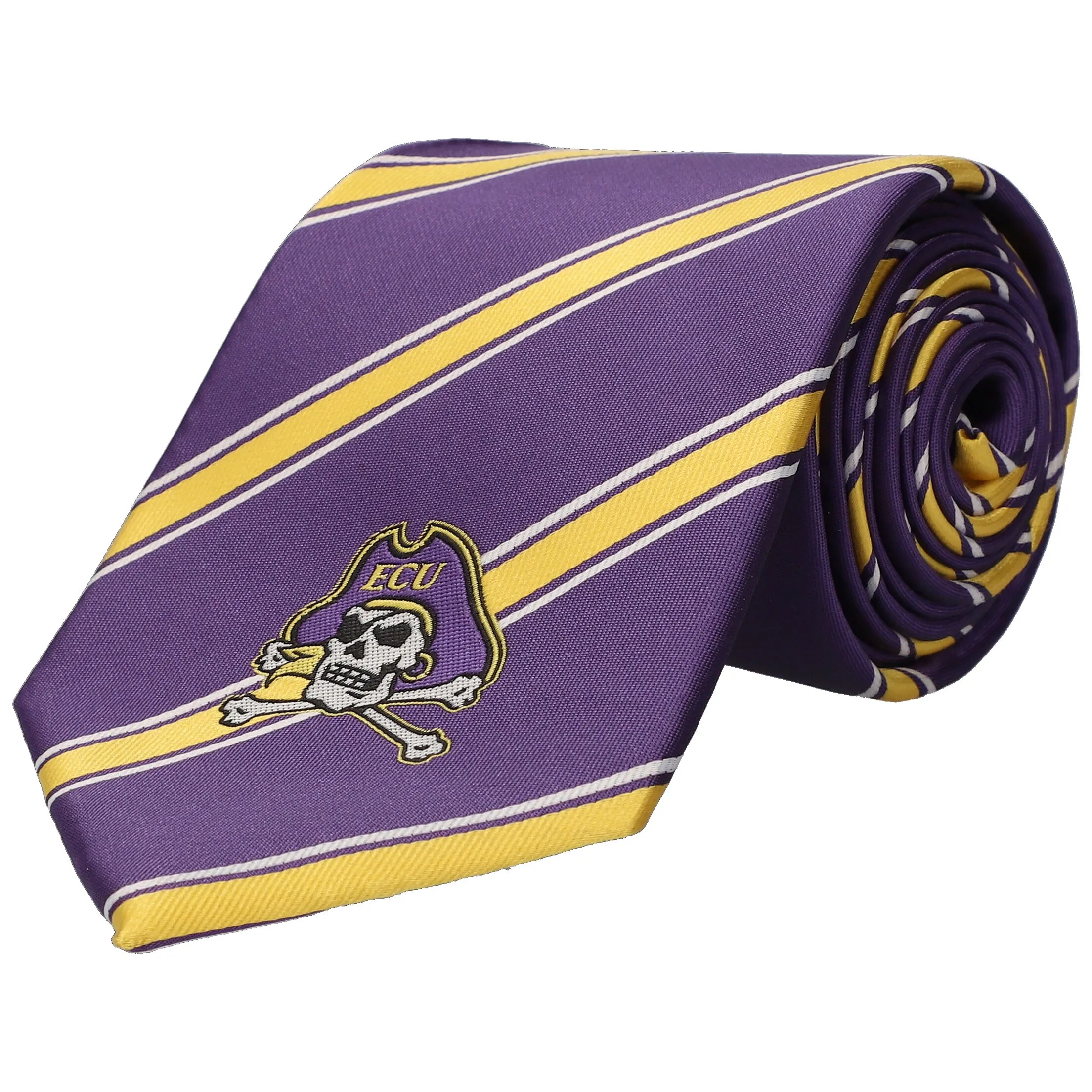 East Carolina Pirates Woven Poly Striped Tie