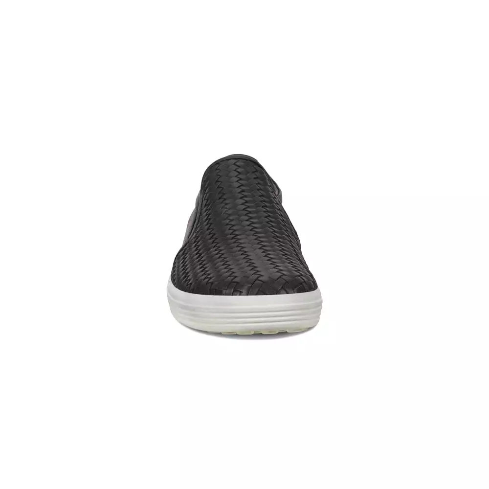 Ecco Women's Soft 7 Woven Slip-On - Black