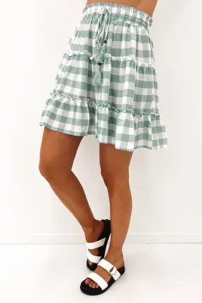 Elliott Mini Skirt Green Check