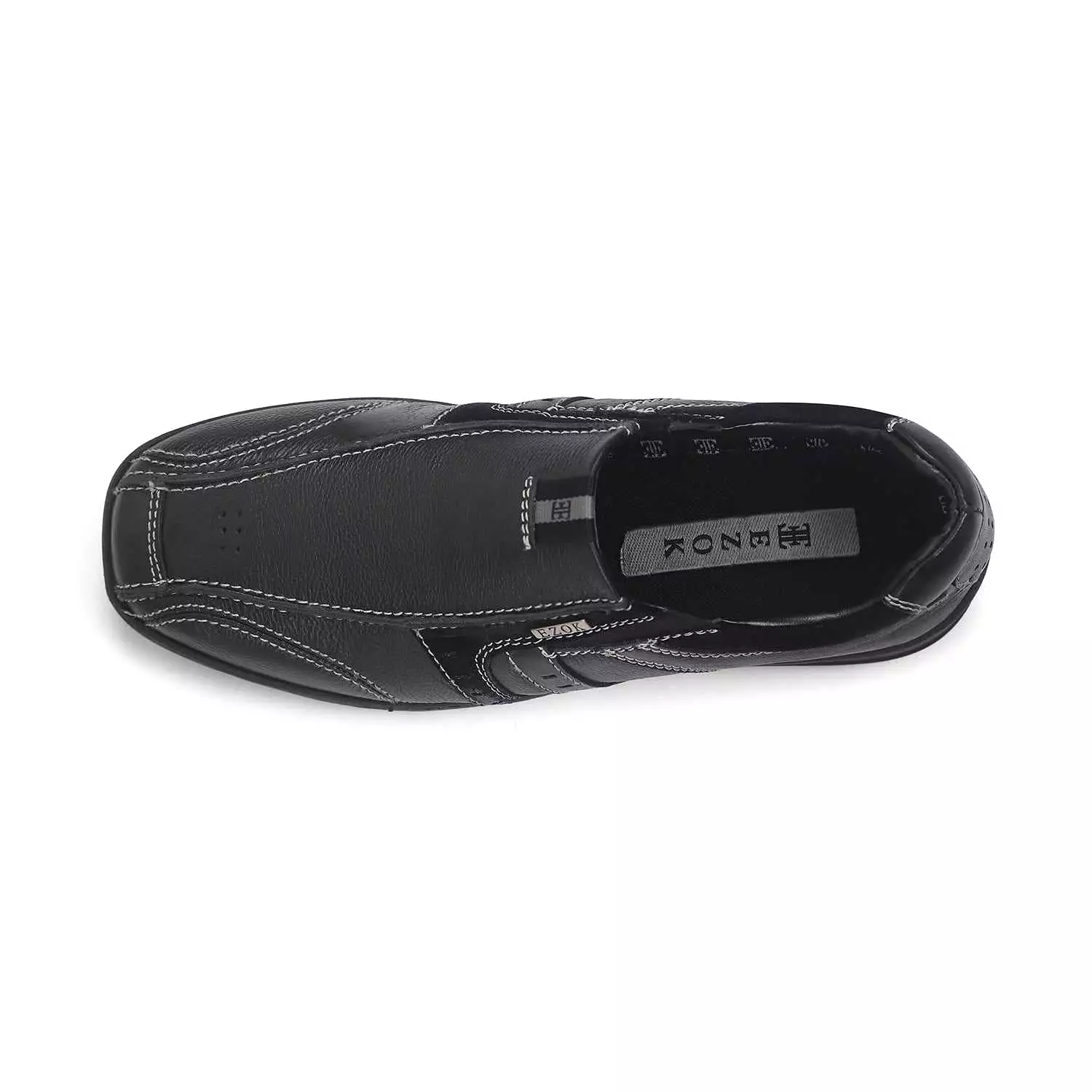 Ezok Men Genuine Leather Slip-Ons Shoes