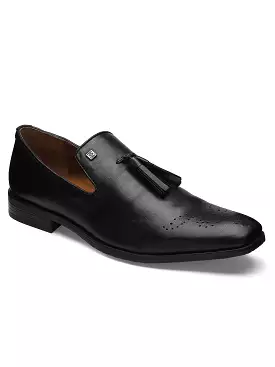 Ezok Men Nova Black Leather Loafers Shoes 2052