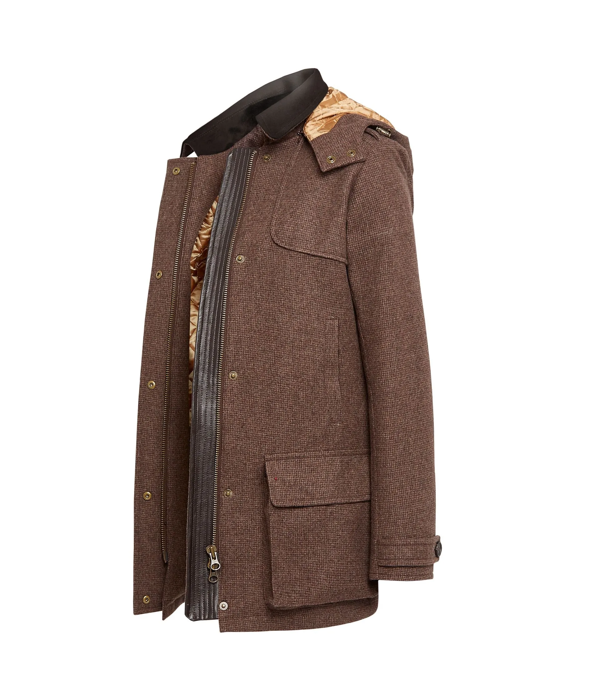 Field coat in Brown Tweed