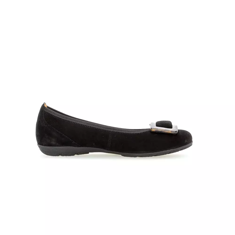 Gabor Women's 54.164.37 Buckle Ballet Flat - Black