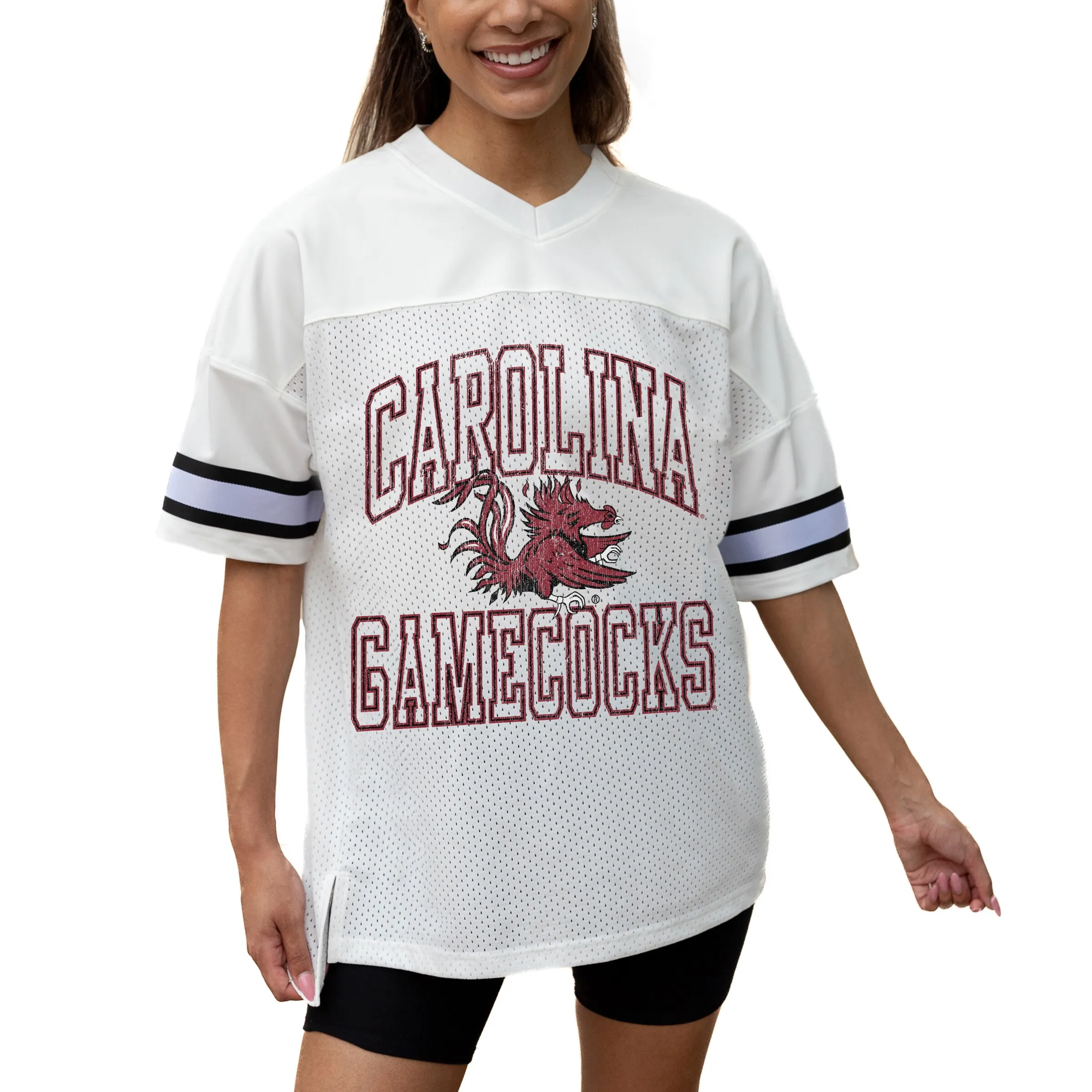 Gameday Couture South Carolina Gamecocks Women's White Iconic Oversized Fashion Jersey